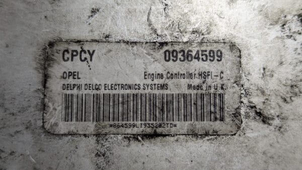 Centralina motore Opel Delphi CPCY 09364599 - immagine 4