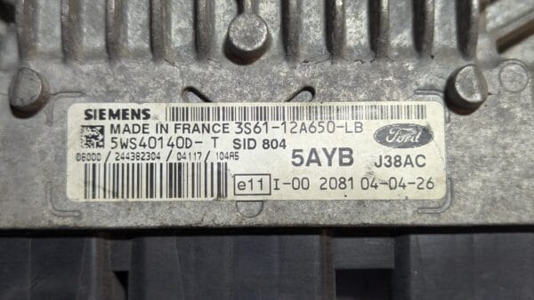 Centralina Motore Ford 5WS40140D-T SID804 5AYB 3S61-12A650-LB J38AC - Image 3