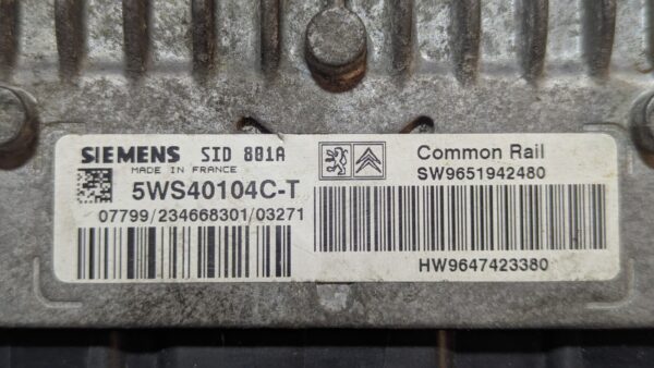 Centralina Motore Citroen Peugeot 5WS40104C-T 9651942480 9447423380 - immagine 3