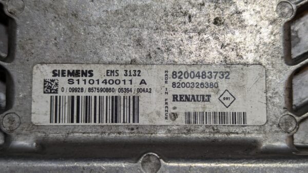 Centralina Motore Dacia S110140011A EMS3132 8200483732 8200326380 - immagine 5