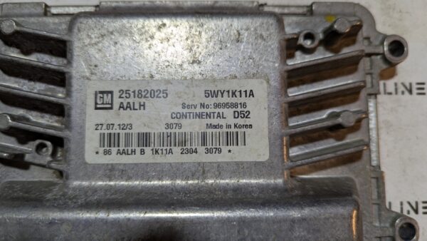 Centralina Motore Chevrolet Spark 25182025 5WY1K11A 96958816 AALH - immagine 2