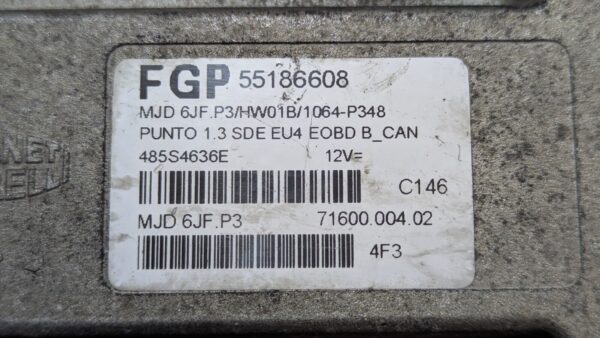 Centralina Motore Fiat 55186608 MJD 6JF.P3 HW01B - immagine 3