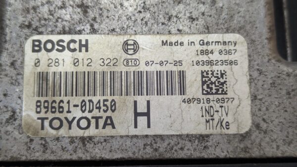 Centralina Motore Toyota 0281012322 89661-0D450 H - immagine 3