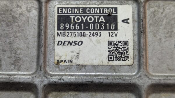 Centralina Motore Toyota 89661-0D310 MB275100-2493 - Image 3