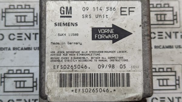 Centralina comando airbag Opel Vectra 5WK41150B 09114586EF - immagine 3