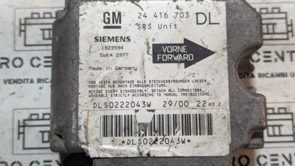 Centralina comando airbag Opel Astra 5WK42977 24416703DL - immagine 3