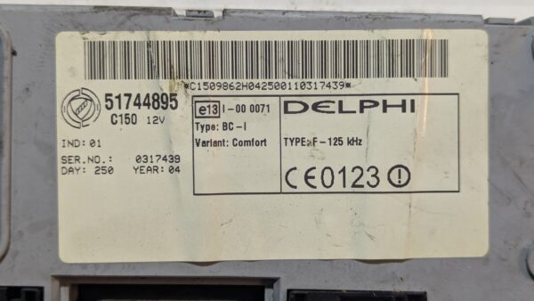 Centralina Body Computer Fiat Lancia 51744895 - Image 3