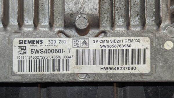 Centralina Motore Peugeot 5WS40060I-T 9648237680 9658763980 - immagine 3