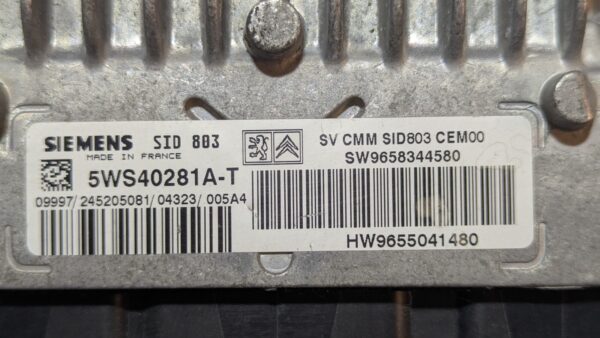 Centralina Motore Citroen Peugeot 5WS40281A-T 9655041480 9658344580 - immagine 3