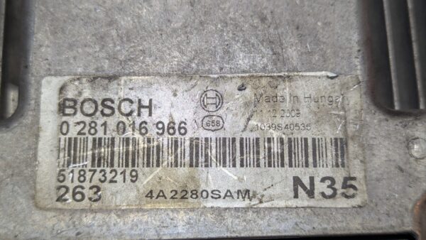 Centralina Motore Fiat Doblo 0281016966 51873219 - immagine 3
