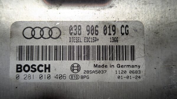 Centralina Motore Audi A4 038906019CG 0281010406 - immagine 3