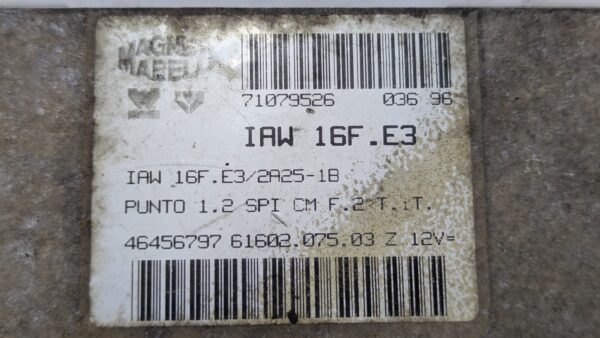 Centralina Motore Fiat Punto 1.2 IAW 16F.E3 46456797 - Image 3