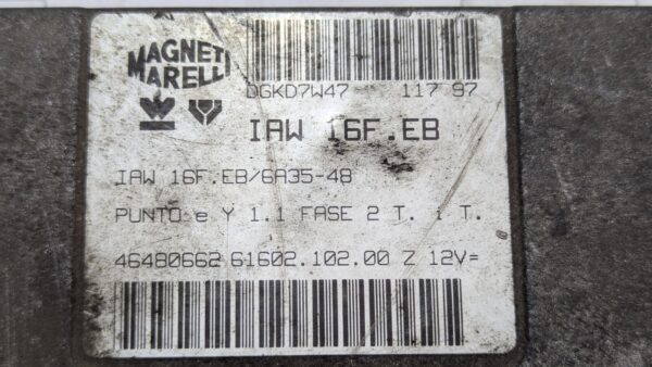 Centralina Motore Fiat Punto Lancia Y 1.1 IAW 16F.EB 46480662 - immagine 3