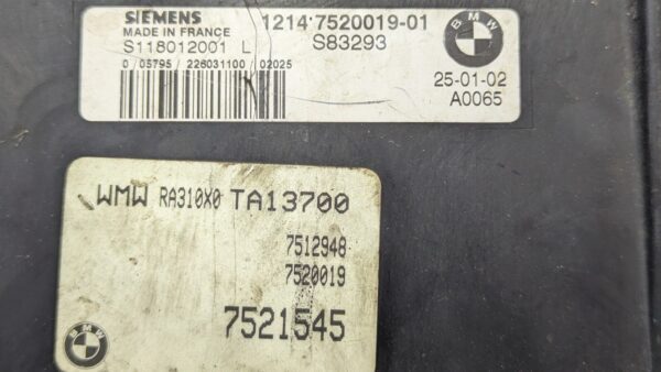 Centralina Motore Mini Cooper S118012001AL 12147520019-01 S83293 - immagine 3